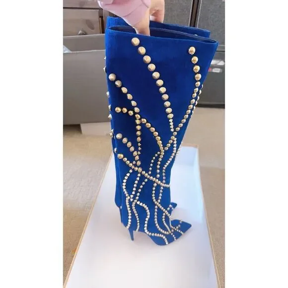 Christian Louboutin Astrilarge Botta Pika 100 Boots Galactiqueen 37.5EU/7.5US - Picture 11 of 12